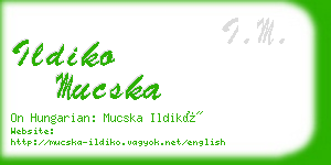 ildiko mucska business card